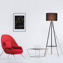 Floor lamp with built-in table and tripod "Mandi".