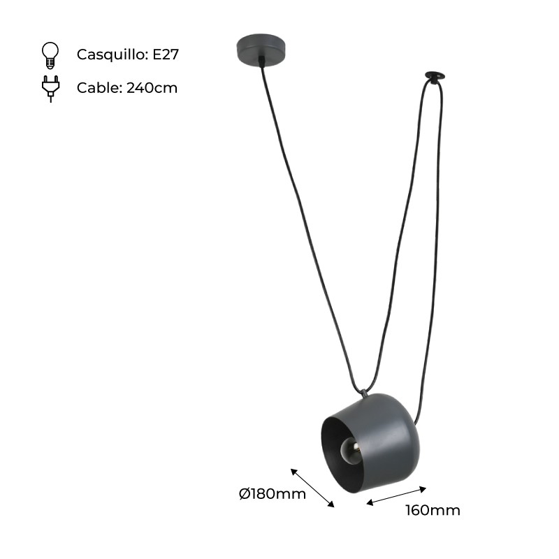 Modern pendant light "Agos" - E27