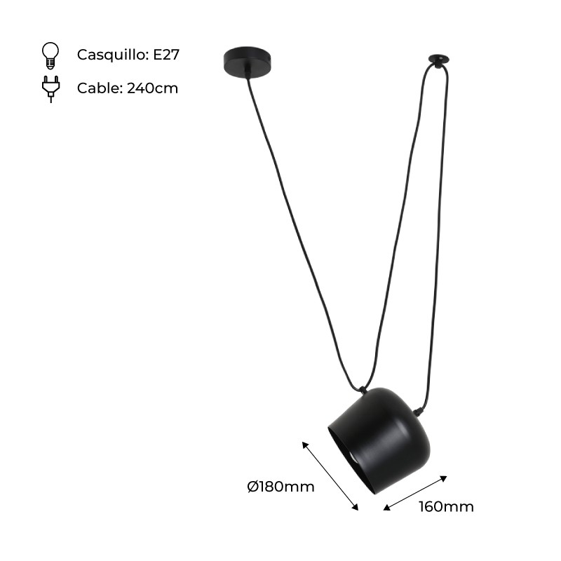 Modern pendant light "Agos" - E27