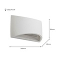 Plaster wall light "PEARL" - Double sided - G9