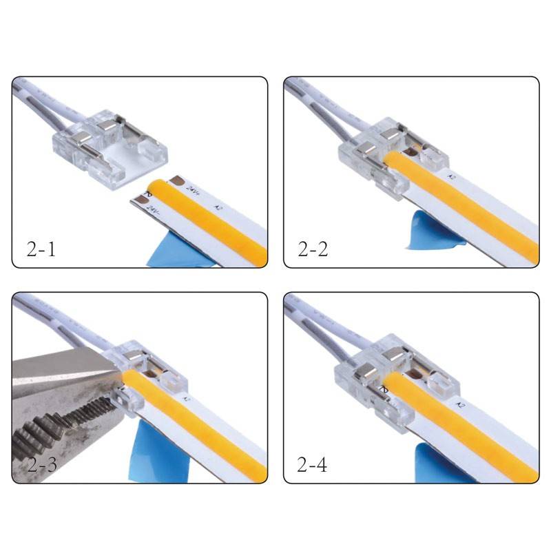 10mm COB strip to strip single color bridging quick connector