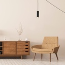 Minimalist pendant lamp with cable and plug "RIM" - GU10