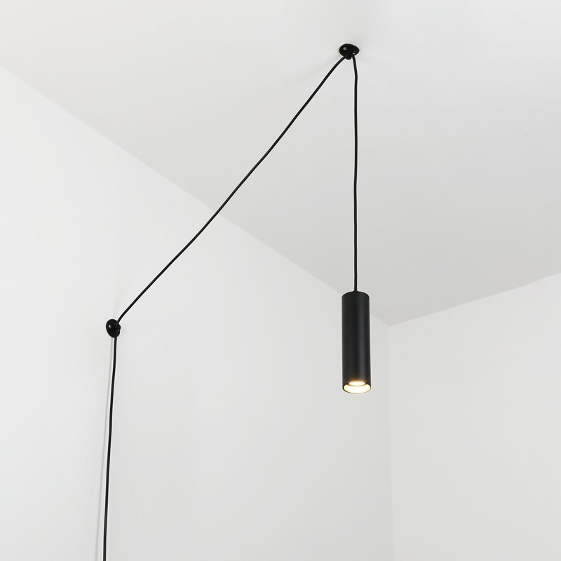 Minimalist pendant lamp with cable and plug "RIM" - GU10