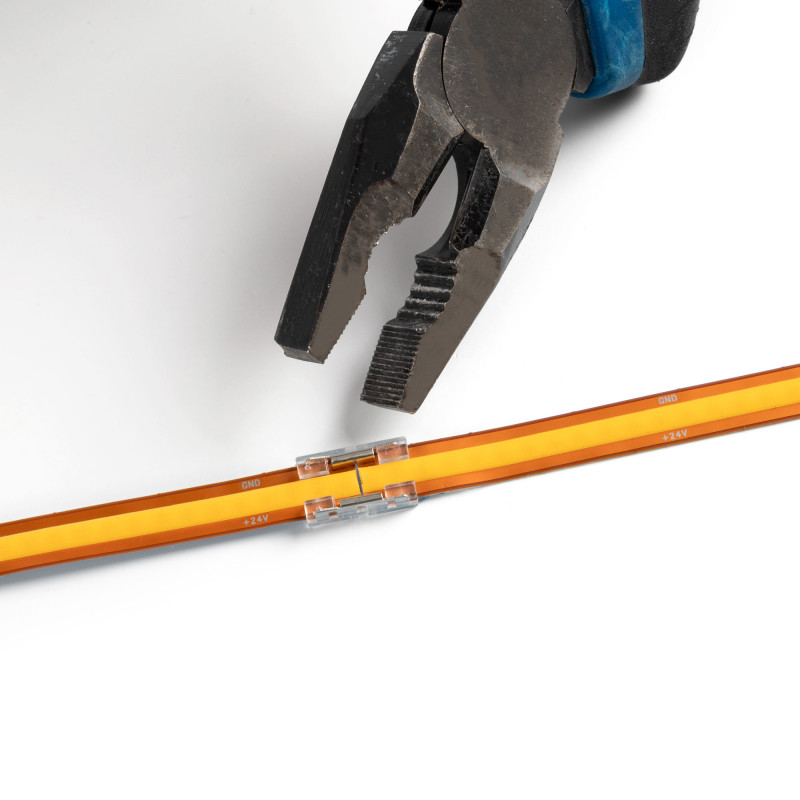 Quick connector CLIP INVISIBLE 2 pin strip to strip connection single color 8mm IP20