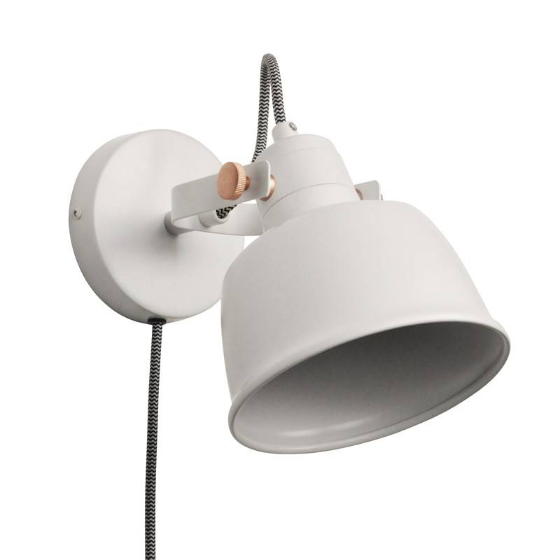 KUKKA" interior wall light with switch and socket