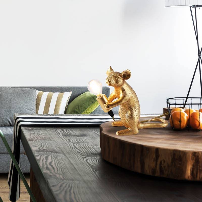 Resin mouse table lamp "Stuart".