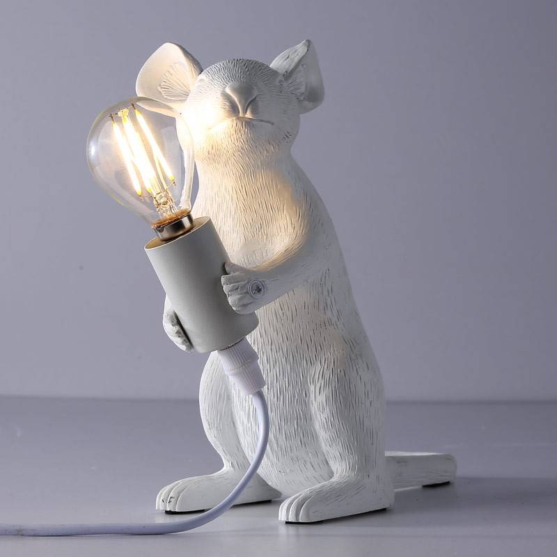 Resin mouse table lamp "Stuart".