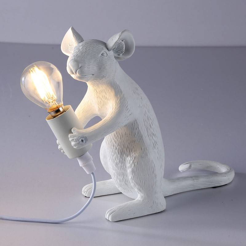 Resin mouse table lamp "Stuart".