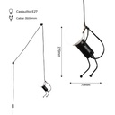 Adjustable pendant lamp "Doll" - With switch and plug - E27