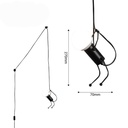 Adjustable pendant lamp "Doll" - With switch and plug - E27
