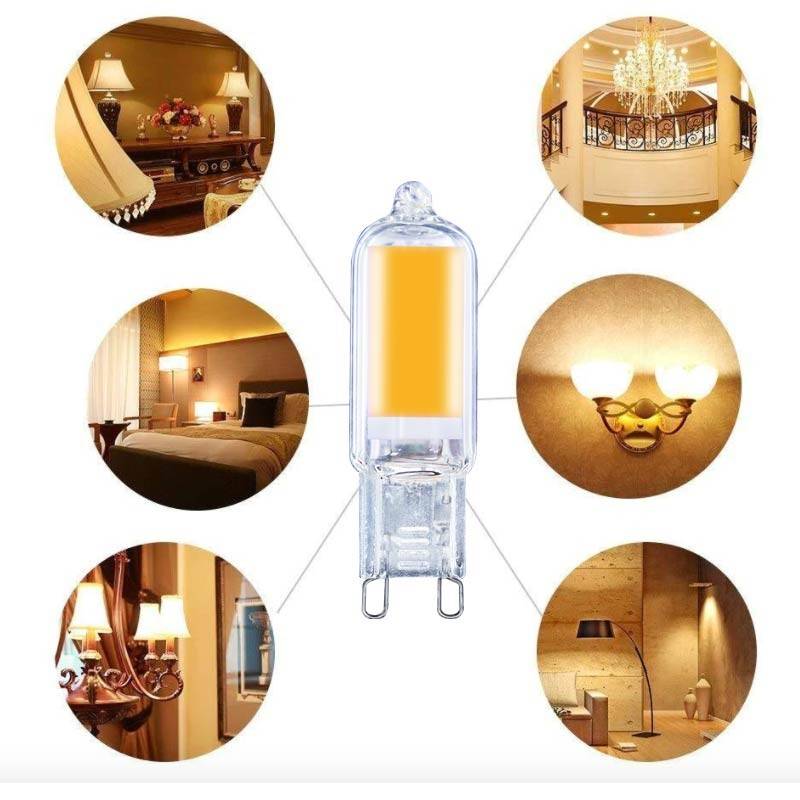 G9 LED bulb 220-240V AC - COB - 360º - 2W