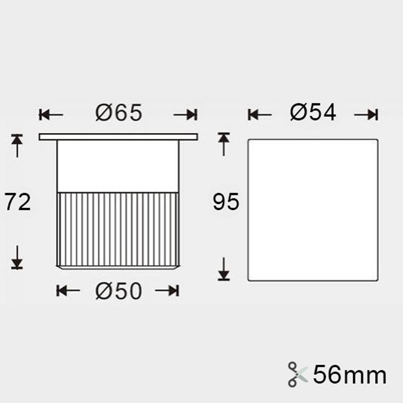 RGB recessed outdoor ground spotlight - 12V DC -9W - IP67