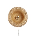 Wicker wall lamp with plug "Round".