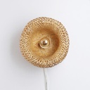 Wicker wall lamp with plug "Round".