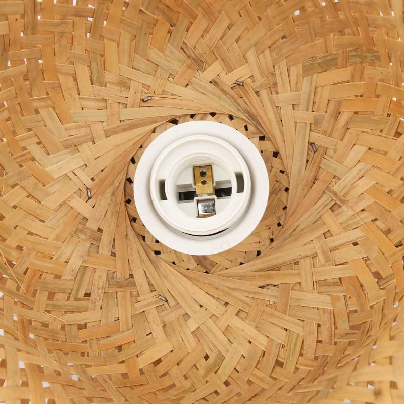 Wicker wall lamp with plug "Round".