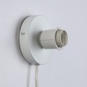 Wicker wall lamp with plug "Round".