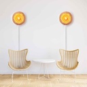 Wicker wall lamp with plug "Round".