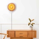 Wicker wall lamp with plug "Round".