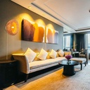 Wicker wall lamp with plug "Round".
