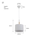 Pendant ceiling lamp "Class" E27