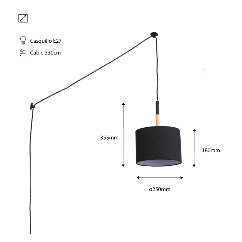 Pendant ceiling lamp with socket "Class".