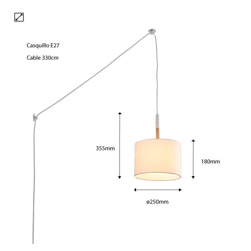 Pendant ceiling lamp with socket "Class".