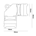 "L" corner connector for single color COB LED strip 12V/24V - 2 pins - 10mm strip