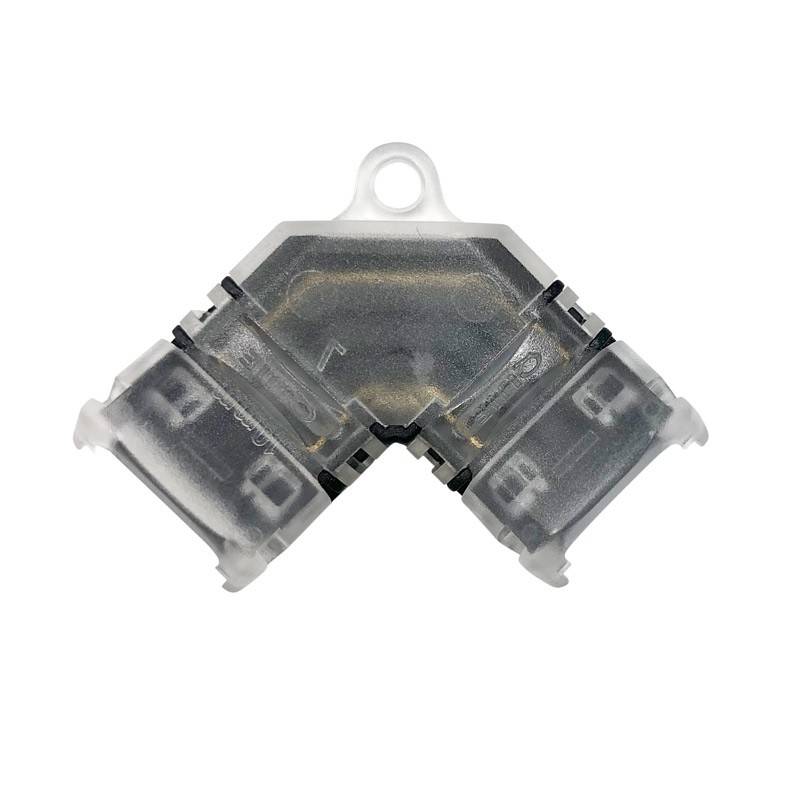 "L" corner connector for single color COB LED strip 12V/24V - 2 pins - 10mm strip