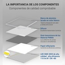 LED Panel 60X60cm with recessed KIT 44W UGR19 Driver Philips
