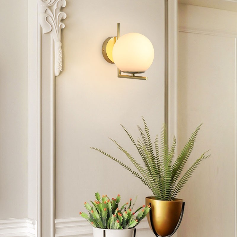 "Margaret" crystal ball wall sconce