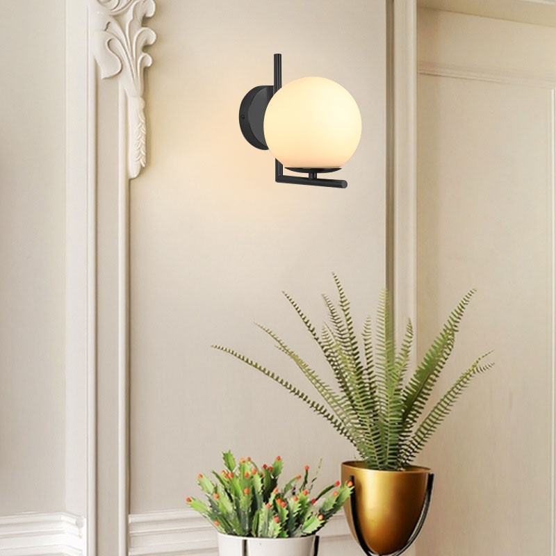 "Margaret" crystal ball wall sconce