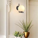 "Margaret" crystal ball wall sconce