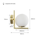 "Margaret" crystal ball wall sconce