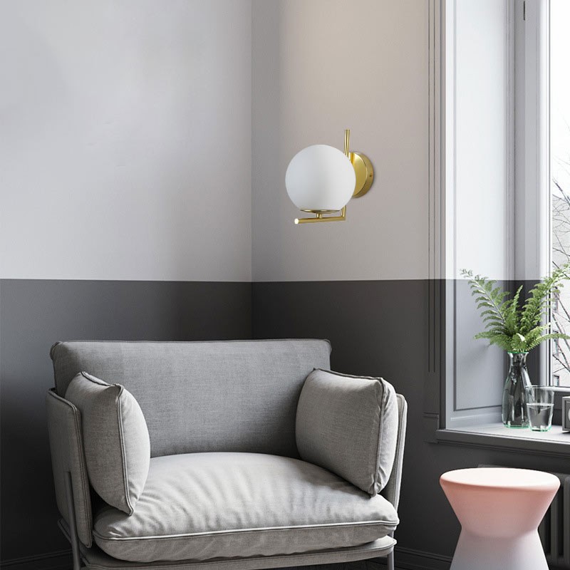 "Margaret" crystal ball wall sconce