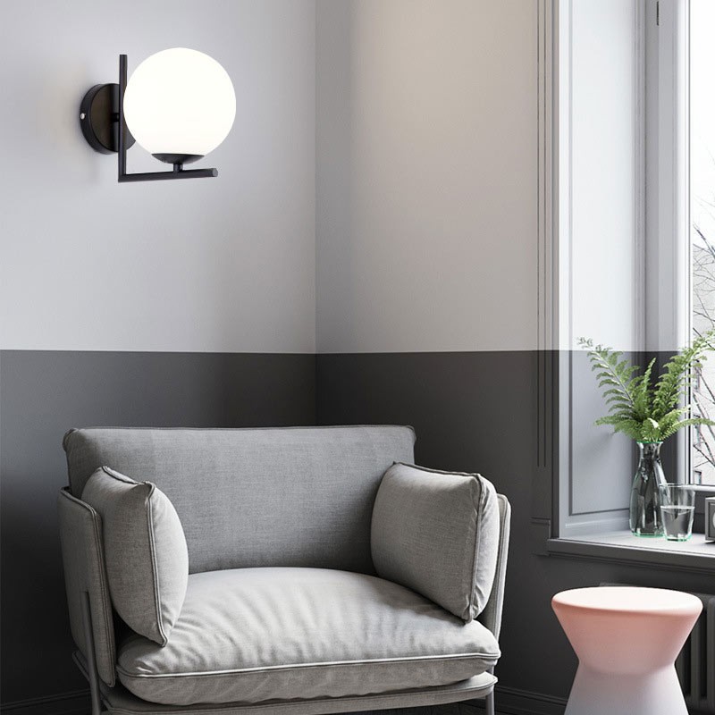 "Margaret" crystal ball wall sconce