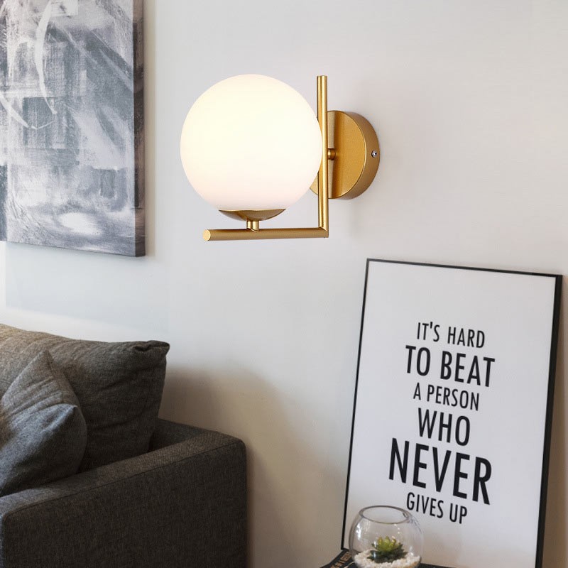 "Margaret" crystal ball wall sconce