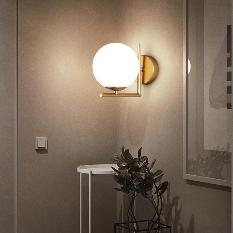 "Margaret" crystal ball wall sconce