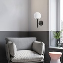 "Elsa" crystal ball wall sconce - E14