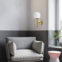 "Elsa" crystal ball wall sconce - E14