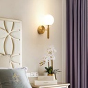 "Elsa" crystal ball wall sconce - E14
