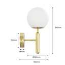 "Elsa" crystal ball wall sconce - E14