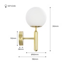 "Elsa" crystal ball wall sconce - E14
