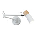 Nordic swing arm wall light "LOGAN" - E27 G45