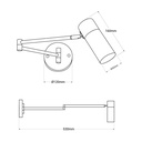 Plug-in swing arm wall light - "Logan"