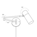 Plug-in swing arm wall light - "Logan"