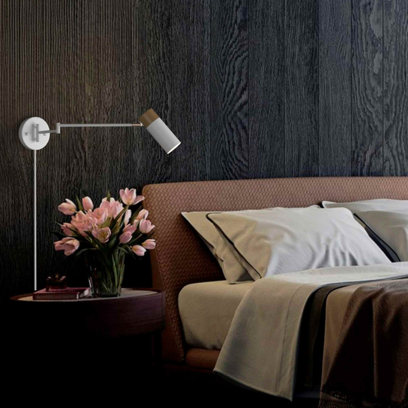Plug-in swing arm wall light - "Logan"