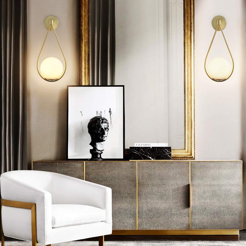 "Clara" crystal ball wall sconce - E14