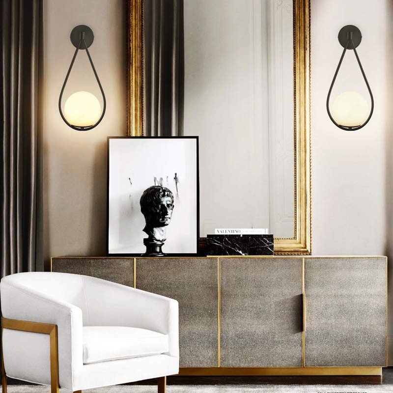 "Clara" crystal ball wall sconce - E14