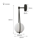 "Clara" crystal ball wall sconce - E14
