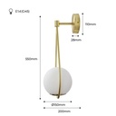 "Clara" crystal ball wall sconce - E14